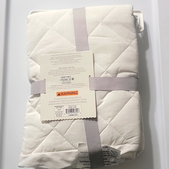 Clould Island Waterproof Fitted Mini Crib Mattress Pad Cover - White - Picture 8 of 8